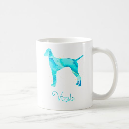Vizsla Watercolor Design Kaffeetasse (Rechts)