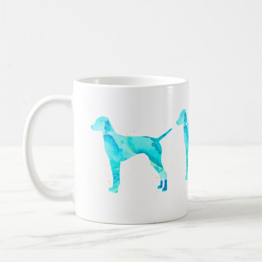 Vizsla Watercolor Design Kaffeetasse (Links)