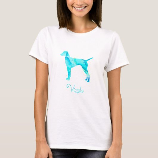 Vizsla Watercolor Design T-Shirt (Vorderseite)