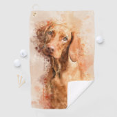Vizsla Watercolor Golfhandtuch (Insitu)
