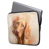 Vizsla Watercolor Laptopschutzhülle (Vorderseite Links)