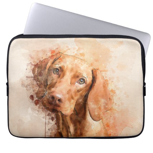 Vizsla Watercolor Laptopschutzhülle (Vorderseite)