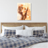 Vizsla Watercolor Leinwanddruck (Insitu (Schlafzimmer))
