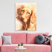 Vizsla Watercolor Leinwanddruck (Insitu (Wohnzimmer))