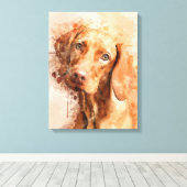 Vizsla Watercolor Leinwanddruck (Insitu (Holzboden))