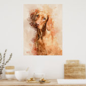 Vizsla Watercolor Poster (Küche)