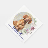 Vizsla Wedding Napkins mit Foto für Hunde Serviette (Ecke)