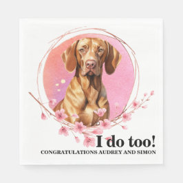 Vizsla Wedding Napkins mit Foto für Hunde Serviette