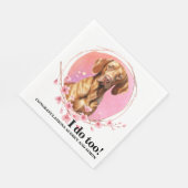 Vizsla Wedding Napkins mit Foto für Hunde Serviette (Ecke)