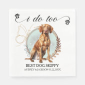 Vizsla Wedding Napkins mit Foto für Hunde Serviette (Vorderseite)