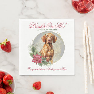 Vizsla Weihnachten Hochzeit Napkins mit Hunden Fot Serviette