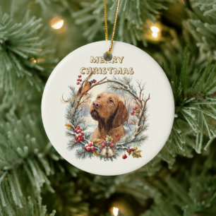 Vizsla Weihnachten Keramik Ornament