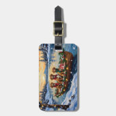 Vizsla-Weihnachtsboot-Feiertag Gepäckanhänger (Vorderseite vertikal)