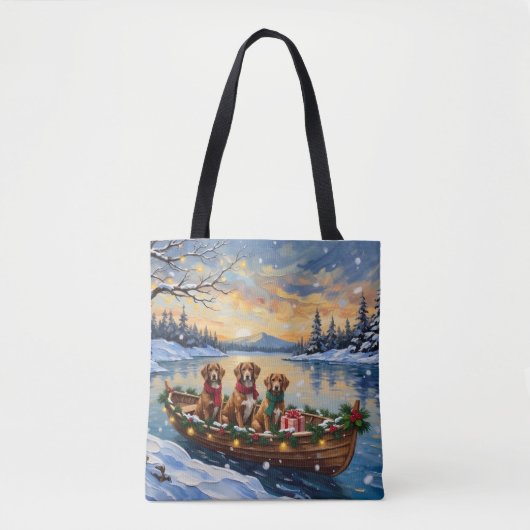 Vizsla Weihnachtsboot-Feiertag Tasche (Vorderseite)