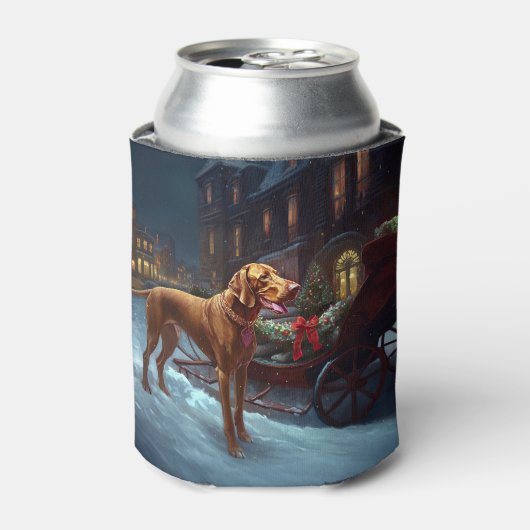 Vizsla Weihnachtsfeiertag Dosenkühler (Kanne Vorderseite)