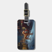 Vizsla Weihnachtsfeiertag Gepäckanhänger (Vorderseite vertikal)