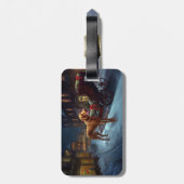 Vizsla Weihnachtsfeiertag Gepäckanhänger (Rückseite vertikal)