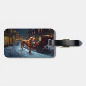 Vizsla Weihnachtsfeiertag Gepäckanhänger (Rückseite horizontal)