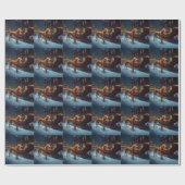 Vizsla Weihnachtsfeiertag Geschenkpapier (Flach)