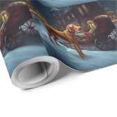 Vizsla Weihnachtsfeiertag Geschenkpapier (Rolleneckpunkt)