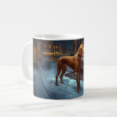 Vizsla Weihnachtsfeiertag Kaffeetasse (Vorderseite Links)