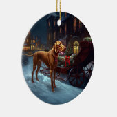 Vizsla Weihnachtsfeiertag Keramik Ornament (Rechts)