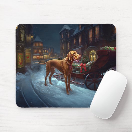 Vizsla Weihnachtsfeiertag Mousepad (Mit Mouse)