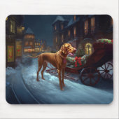 Vizsla Weihnachtsfeiertag Mousepad (Vorne)
