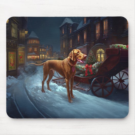 Vizsla Weihnachtsfeiertag Mousepad (Vorne)