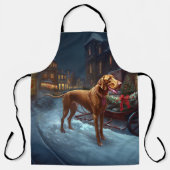 Vizsla Weihnachtsfeiertag Schürze (Vorderseite)