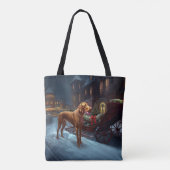 Vizsla Weihnachtsfeiertag Tasche (Rückseite)