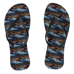 Vizsla Weihnachtsfestzeit  Badesandalen