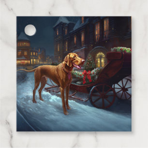 Vizsla Weihnachtsfestzeit Geschenkanhänger
