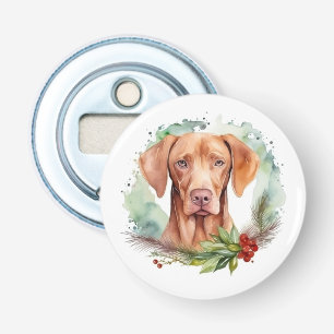 Vizsla-Weihnachtskranz Festlicher Hund Flaschenöffner