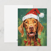 Vizsla Weihnachtsmalerei Feiertagskarte (Vorne/Hinten)