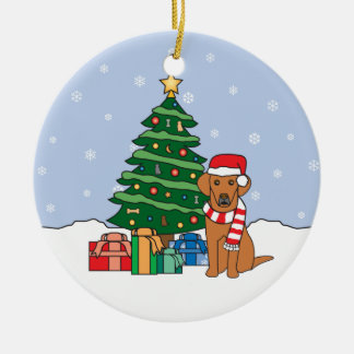 Vizsla Weihnachtsverzierung Keramikornament