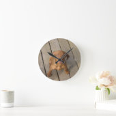 Vizsla Welpe Runde Wanduhr (Zuhause)