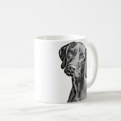 Vizsla Zeichnung Kaffeetasse (VorderseiteRechts)
