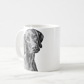 Vizsla Zeichnung Kaffeetasse (Vorderseite Links)