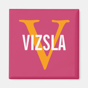 Vizsla Zucht-Monogramm-Entwurf Magnet