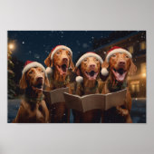 Vizslas Weihnachtsfeiertag Poster (Vorne)