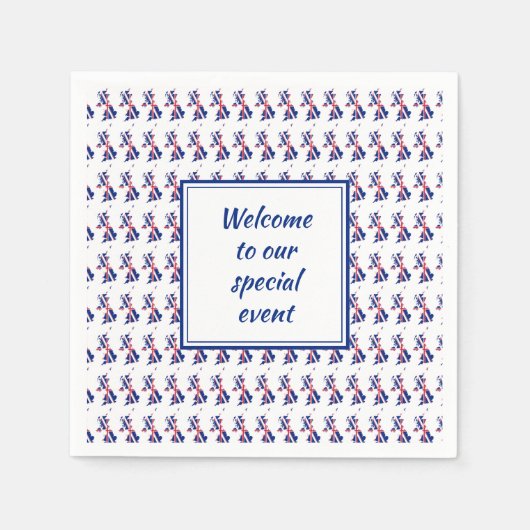 VK UNION JACK Custom Fügen Sie Ihren Text Patrioti Serviette (Vorderseite)