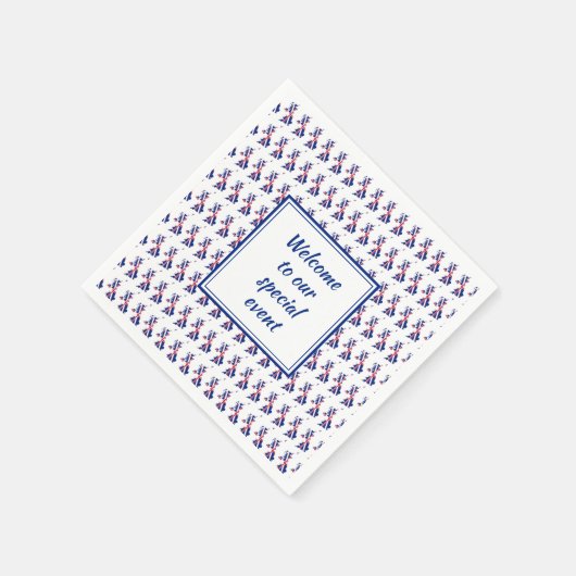 VK UNION JACK Custom Fügen Sie Ihren Text Patrioti Serviette (Ecke)