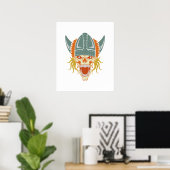 VKING-Skull, benutzerdefiniertes Farbposter Poster (Heimbüro)