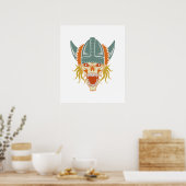 VKING-Skull, benutzerdefiniertes Farbposter Poster (Küche)