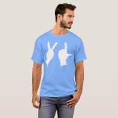 VL-Fingerzeichen Freunde T-Shirt (Vorne ganz)