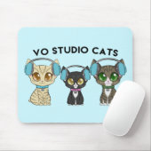 Vl-Studio-Katzen-Mausunterlage Mousepad (Mit Mouse)