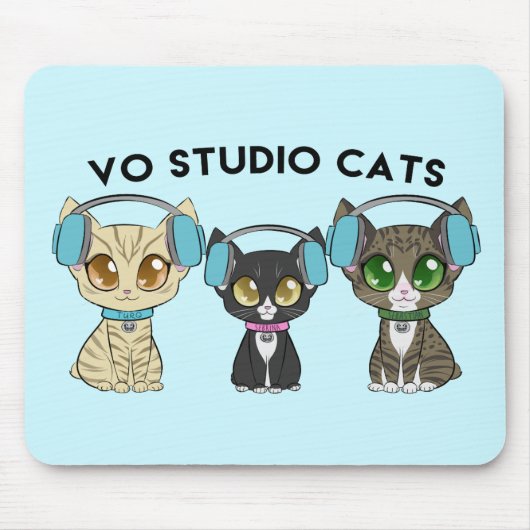 Vl-Studio-Katzen-Mausunterlage Mousepad (Vorne)