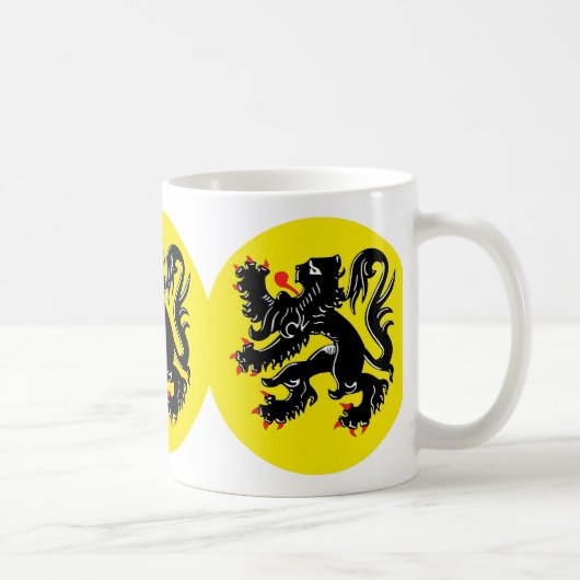 Vlaamse Leeuw van Vlaanderen koffiemok standaard Kaffeetasse (Rechts)