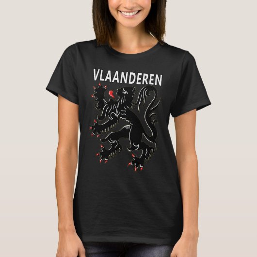 Vlaanderen Lion Flämische Bevölkerung Flandern T-Shirt (Vorderseite)